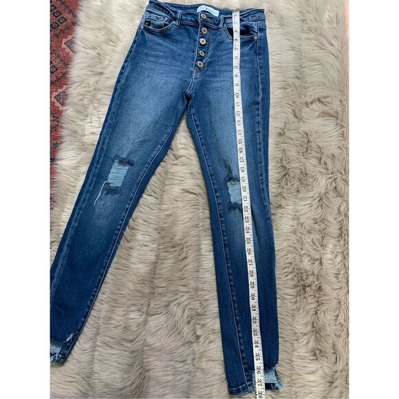 Kancan Estilo Button Fly distressed Jeans 9/28 - Picture 4 of 5